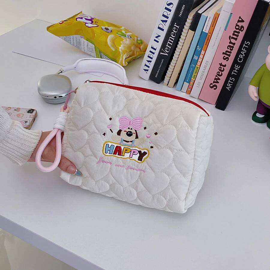 Cute Dog Portable Large Capaci Makeup Travel Toiletry Skin Care Product Storage Handheld Cosmetic Bag XJ260310