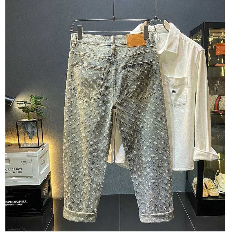 Spring Autumn New Jeans Brand Joker Casual Loose Straight Wide Leg Pocket Waist Comfortable Soft Casual Temperament Fashion JeanT260310