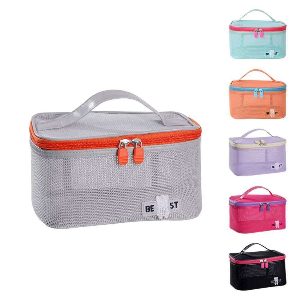 Toiletry Pouch Travel Makeup Storage Holder Portable Bathing Mesh Shower Bag XJ260310