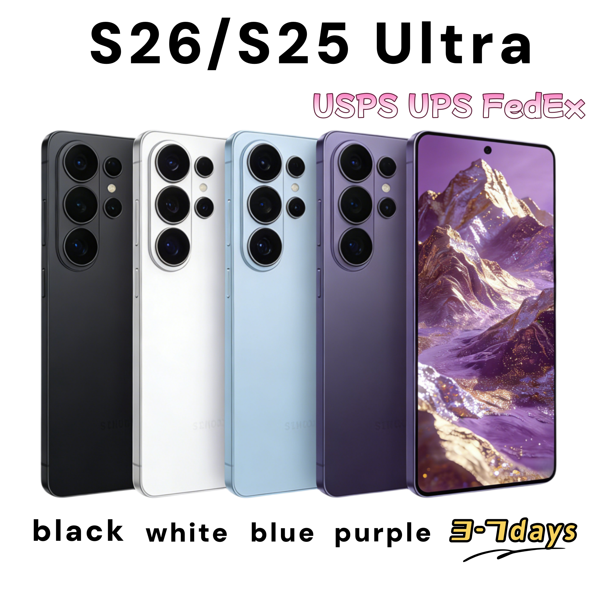 S25 S26 Ultra 7.3 Inch 5G 16GB+1TB Mobile Phones Unlocked Touch Play Screen cell phone Android Smartphone Camera HD Display Face Recognition