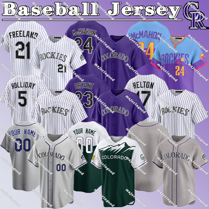 City Connect coloradoS Baseball Jersey rockies jersey Kris Bryant jersey Brenton Doyle Ryan McMahon Nolan Jones Ezequiel Tovar Charlie Blackmon Toglia jerseys
