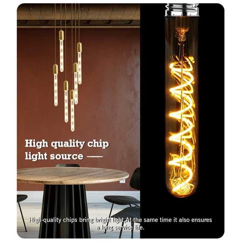 2-10pcs Retro LED Spiral Filament Light Bulb E14 E27 4W 220V Warm Yellow C35 A60 ST64 T185 T225 G80 G95 G125 Vintage Edison Lamp H260310