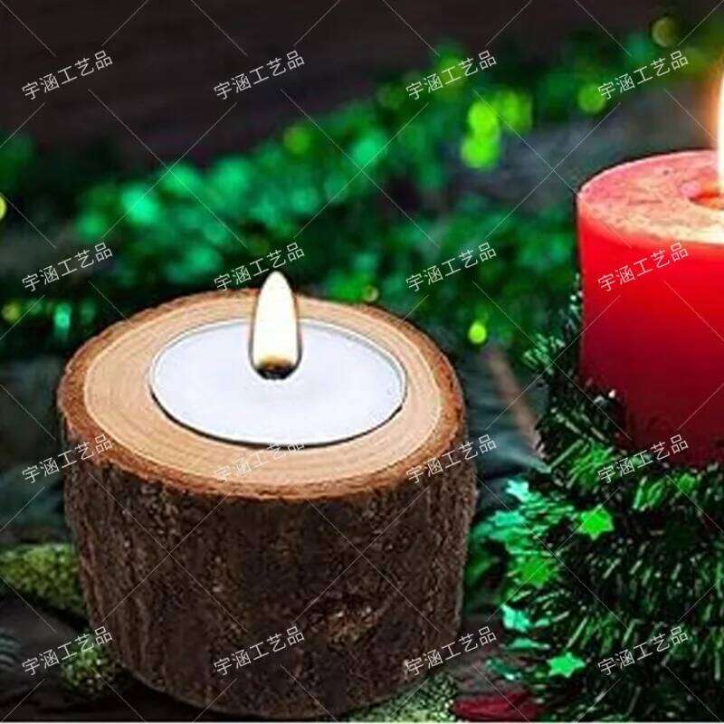 Tea Light Candle Holders Wooden Votive Tealight Holder Rustic for Wedding Baptism Birthday Baby Shower Party Home Decoration H260310