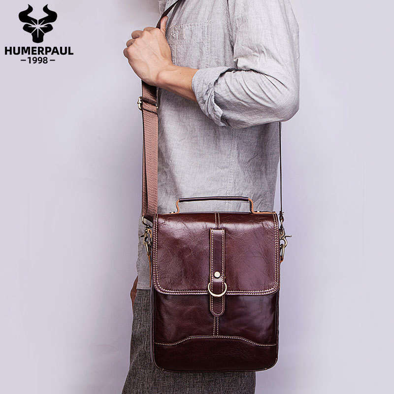 Luxury Shoulder Bags Totes Hobo Vintage Vertical Flap Crossbody In Genuine Leather For Men Double Layer Zipper Top Grain Cowhide Single Bag SENYY