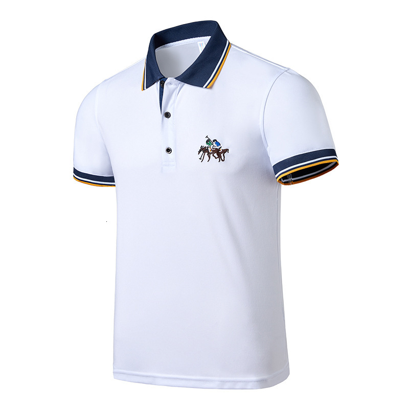 Clothes Summer Men's Designer Short Brand Sleeve T-Shirt 2026 Turn-Down Collar Luxury High-End Embroidery Plus Size Business Polo Shirt Loose Cas - view 8