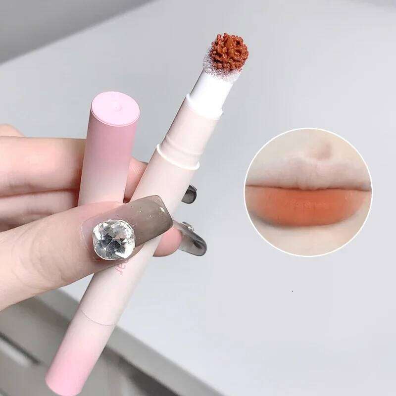 Powder Glaze Matte Air Cushion Lip Cream for Women Plain White Lipstick not easy to fade Z260310