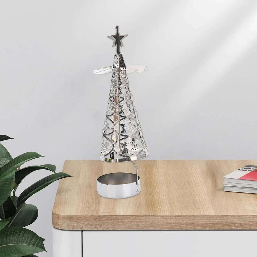 Metal Tealight Holder Spinner Rotating Turning Candle Stick H260310