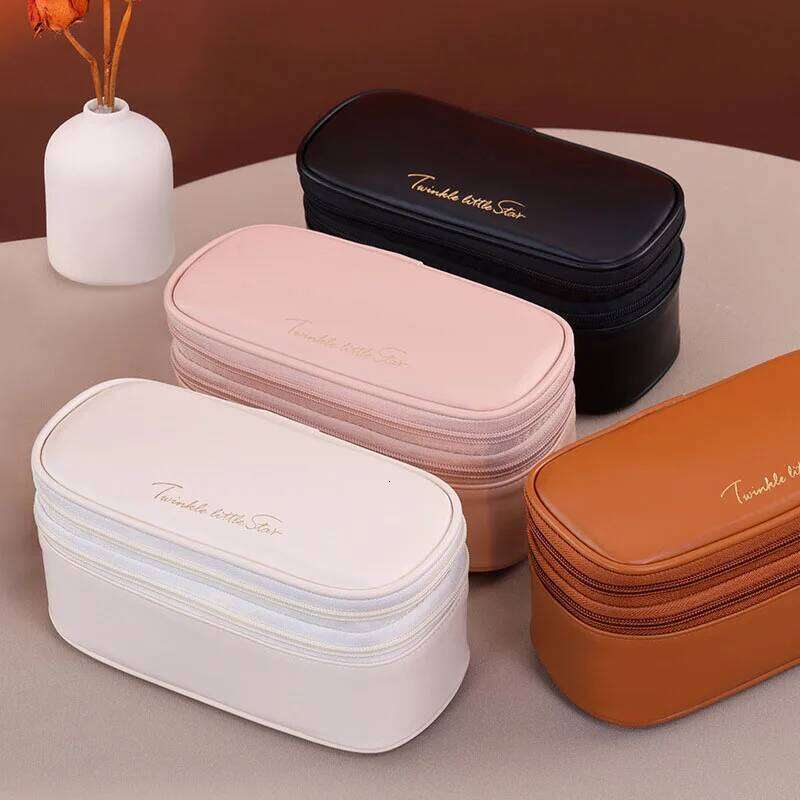 Makeup Double Layer Large Capacity Luxury Cosmetics Organizer Travel Essentials Women's Cosmetic Bag XJ260310
