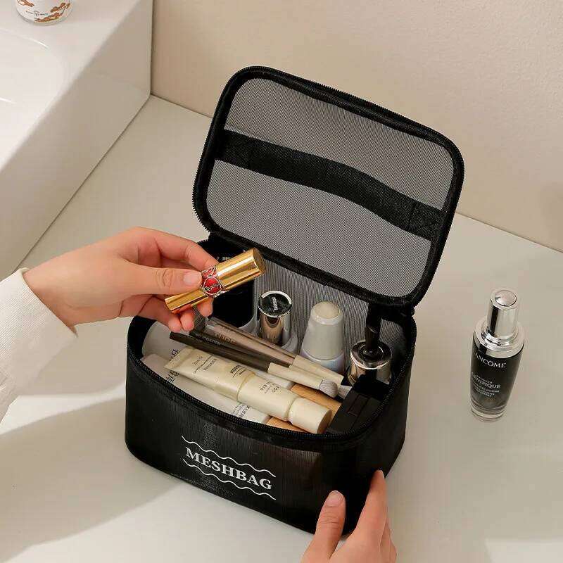 Cube Mesh Cosmetic Washing Women's Portable Travel New Large Capacity Cosmetics Storage Bag XJ260310
