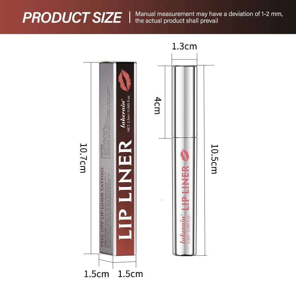 Lakerain 4-Color Matte Lip Liner Pencil Precise tip for defining contours Long-lasting waterproof formula Transfer-proof lip Z260310