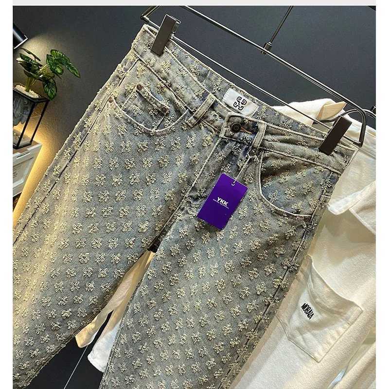 Spring Autumn New Jeans Brand Joker Casual Loose Straight Wide Leg Pocket Waist Comfortable Soft Casual Temperament Fashion JeanT260310