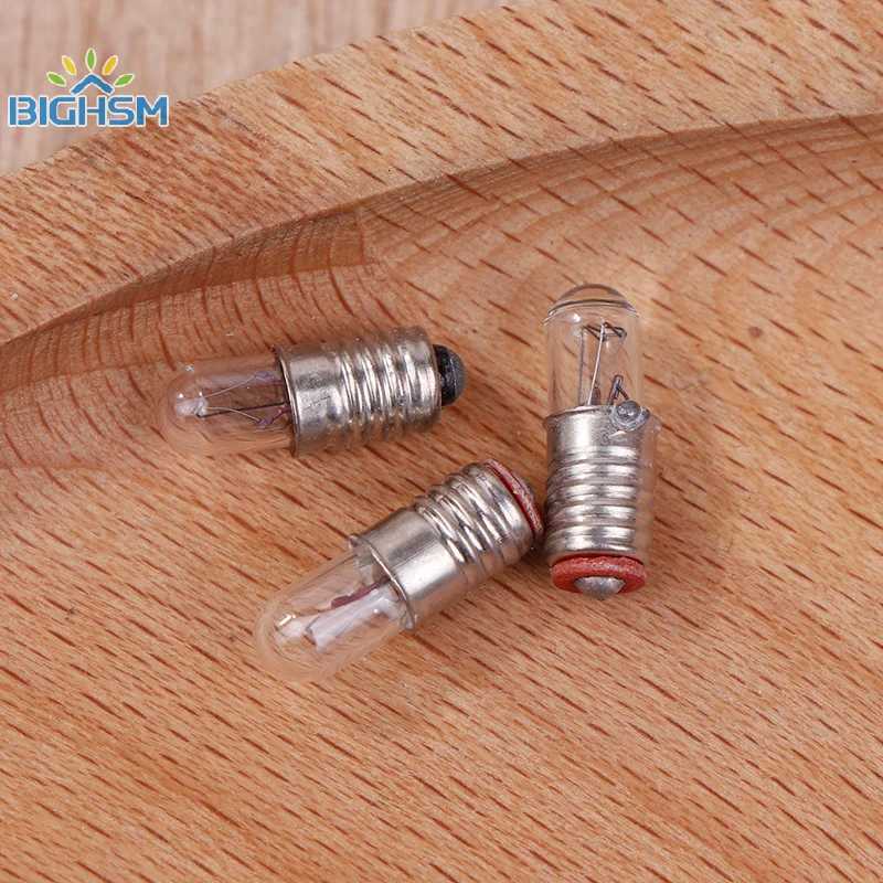 10Pcs/Lot Mini Indicator Light Bulb E5 Screw Mouth Miniature Lights Bulb 63V/12V/24V 01A Small Bulb Signal Lamp Bead H260310