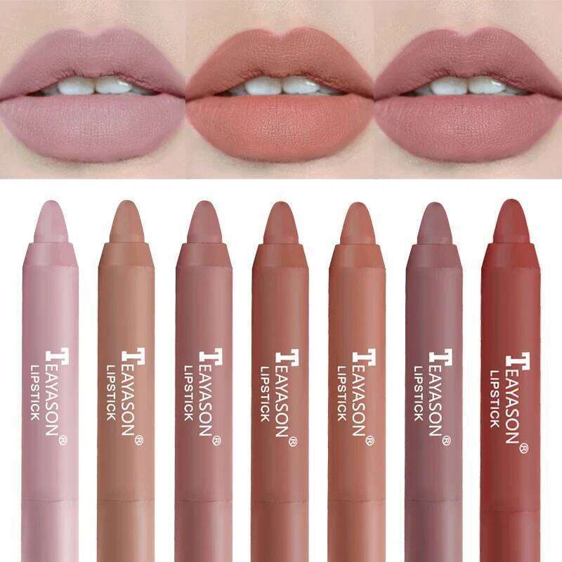 12 Colors Velvet Matte Lipsticks Pencil Waterproof Long Lasting Sexy Red Stick Non-Stick Cup Makeup Lip Tint Pen Cosmetic Z260310