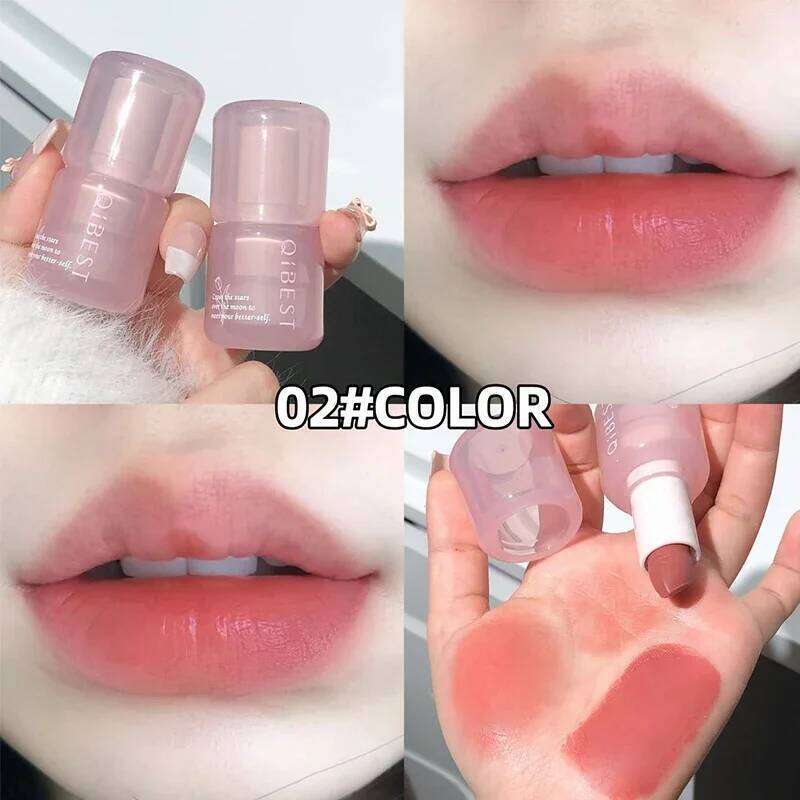 QIBEST Nude Matte Waterproof Long Lasting Lip Stain Sexy Red Lipstick Tinted Lips Makeup For Women Korean Cosmetics Z260310