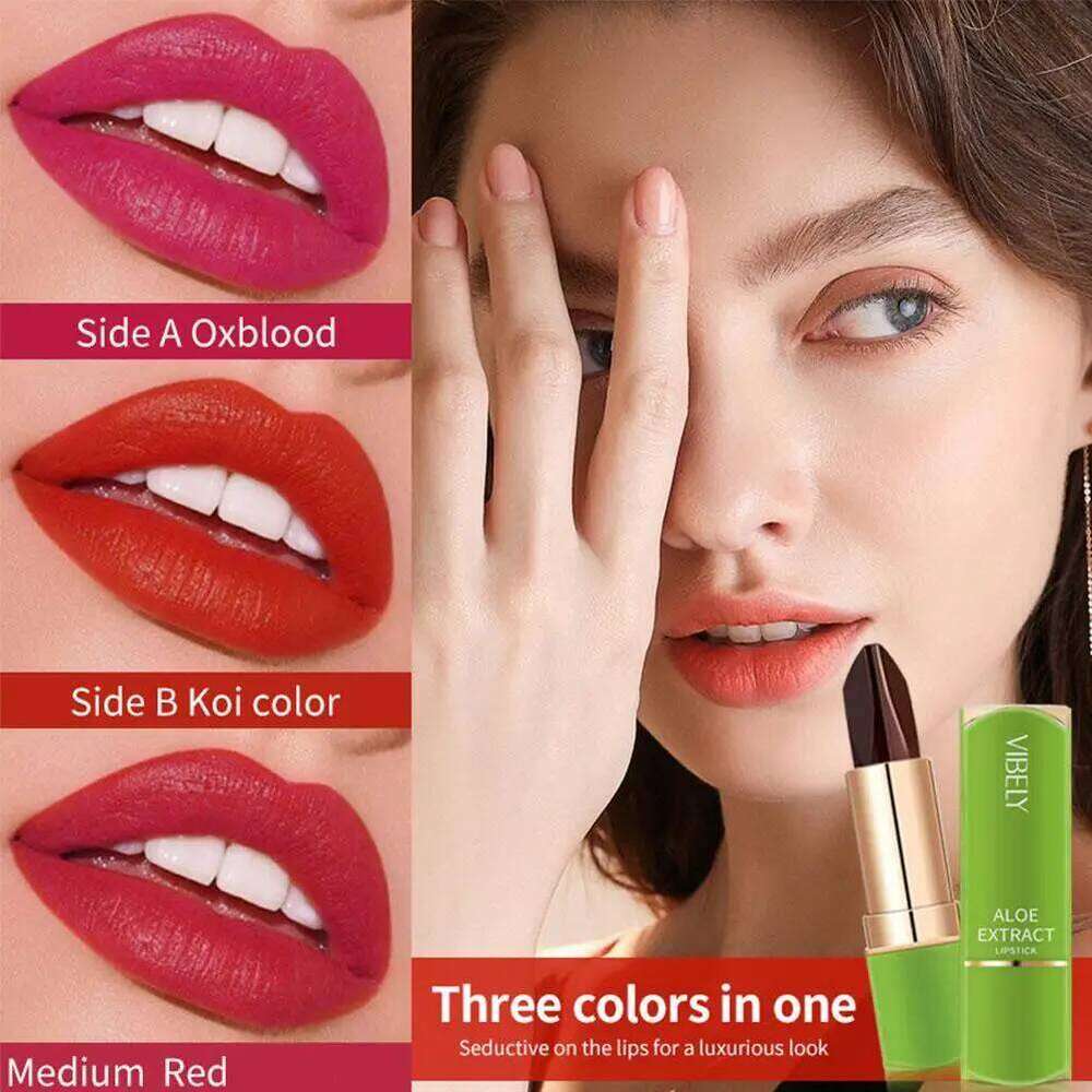 Aloe Vera Moisturizing Lipstick Long Lasting Nouritious Balm Temperature Changing Color lipgloss Lip for Makeup Comestics Z260310