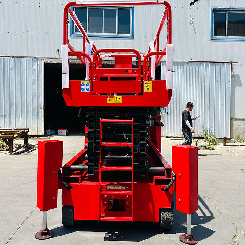 Tracked Scissor Lift 4m To 14m Full Electric Aerial Platform 500kg Capacity For Rough Terrain Construction Site Stable Lifting Equipment