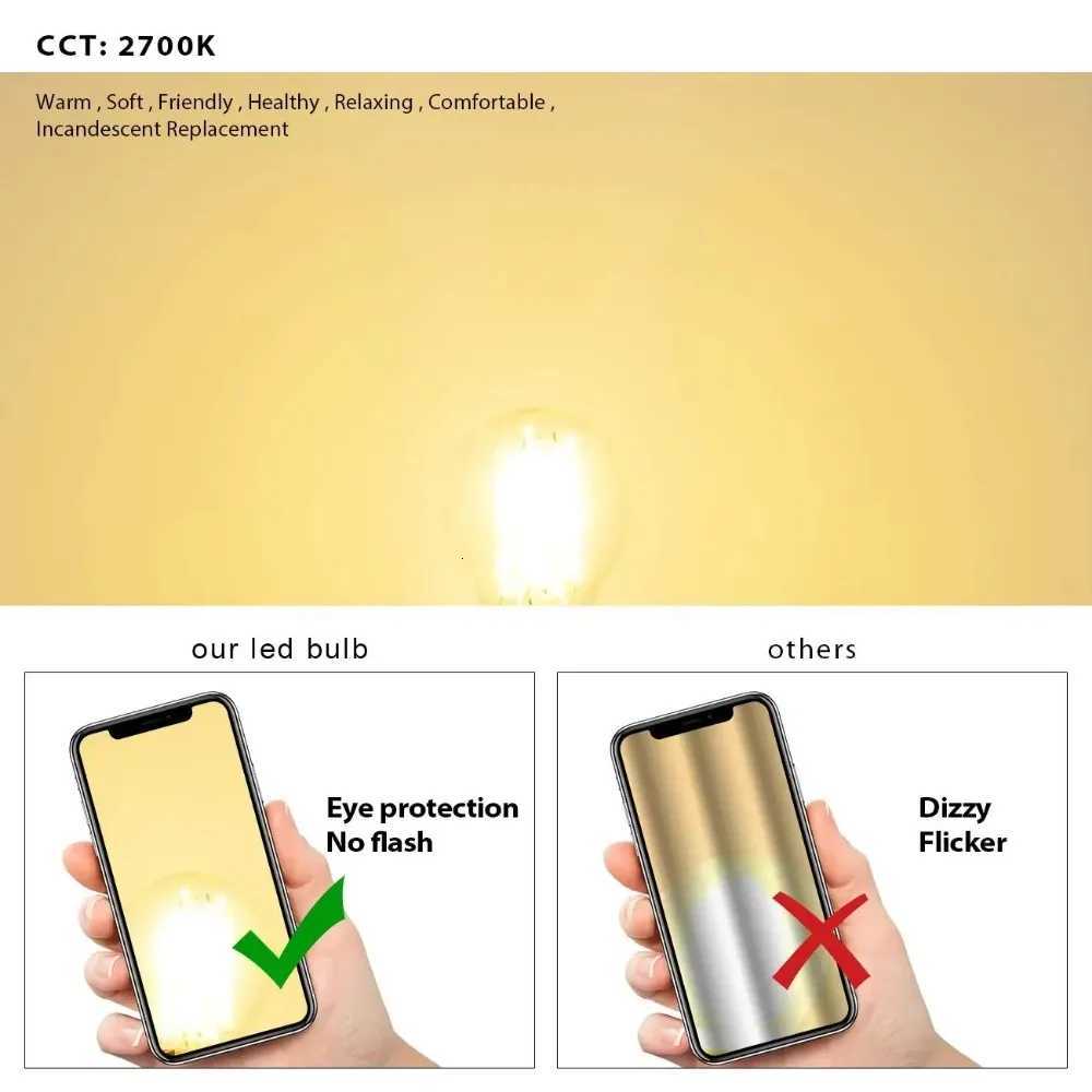 Melery B22 Filament LED Light Bulb 4W Incandescent Bayonet Lamp G45 2700K Warm Cold Day White Replacement 40W Rustic Clear 3PACK H260310