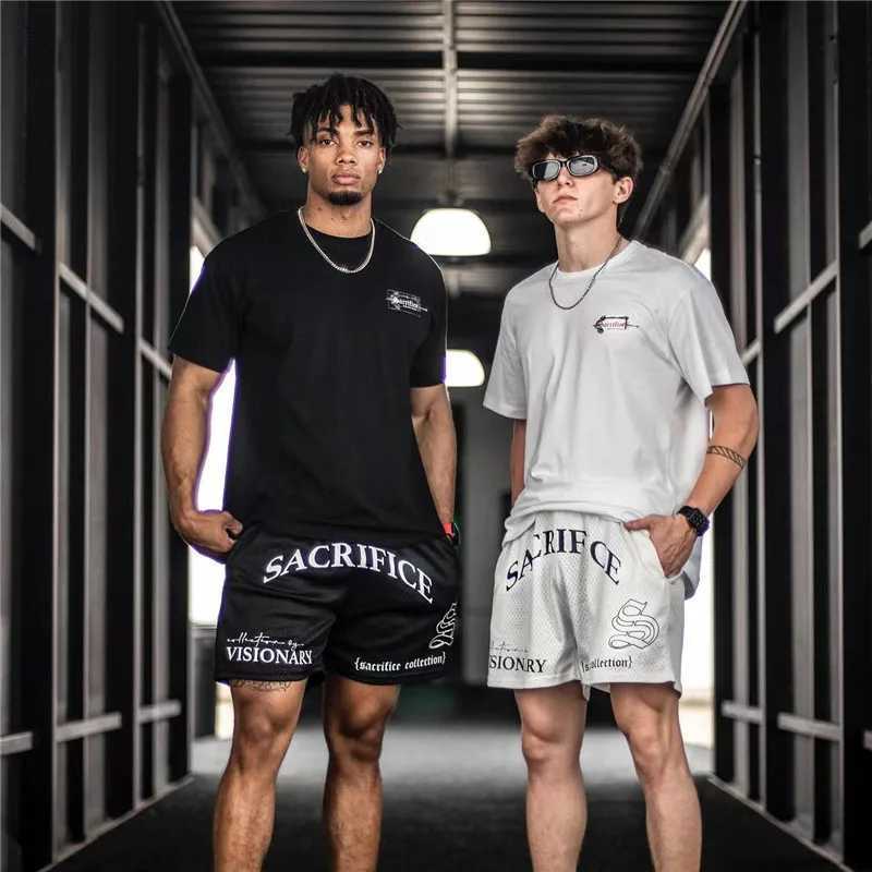 2024 Zomer Heren Short Nieuwe Heren 2 In 1 Sport Korte Casual Shorts Hiphop Fitness Snel Droog Ademende Dubbeldeks Shorts N260310