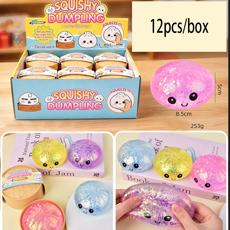 Squishy Toy with steamer Box Stress reducing rebound toy Stress Relief Sensory Ball Decompression Toy For Adults