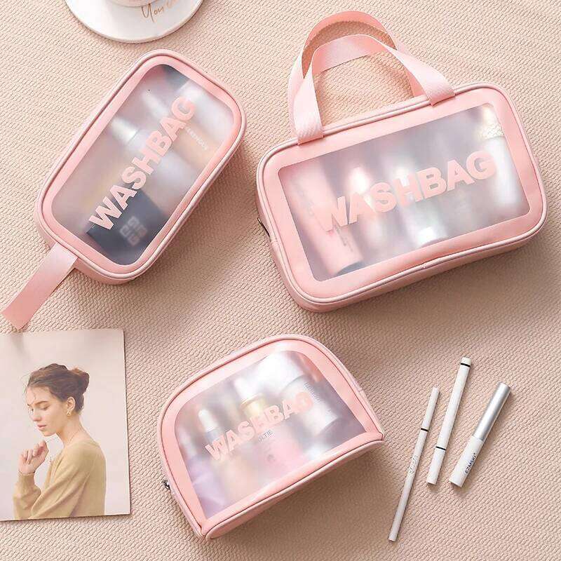 Toiletrys Organizer Cosmetic Bags Girl Outdoor Travel Makeup Bag Transparent Woman Personal Hygiene Waterproof Tote Beauty Case XJ260310