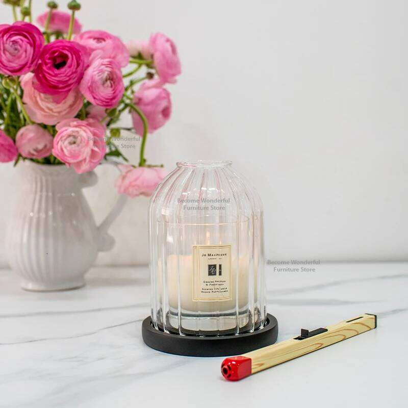 Bedroom Glass Cover Designer Banquet Kitchen Restaurant Candle Holders Advanced Decor Home Decoration Lszt H260310