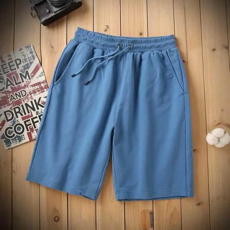 New Cotton Men Women Shorts Summer Sport Loose Solid Color Casual Pants Drawstring Daily Style Home Outdoor 5 Points Pants N260310
