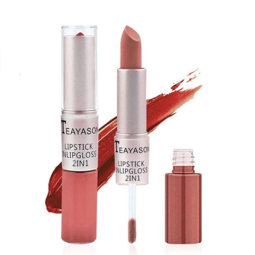 Double-Ended Velvet Matte with Long-Lasting Effect, Brightening Complexion-Enhancing Pen for Autumn and Winter, Non-Transfer Matte, Valentine's D