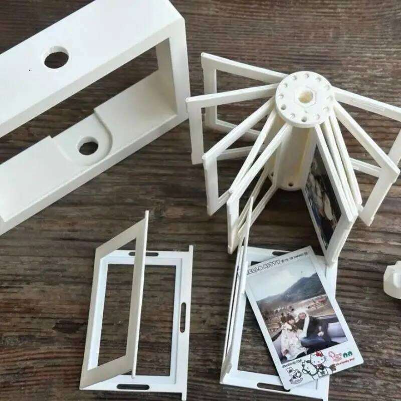 1 Pc Rotatable Idol Photocard Frame - Kpop Picture Display Stand Desk Accessory Room Desktop Decor Photo Holder H260310 - view 5