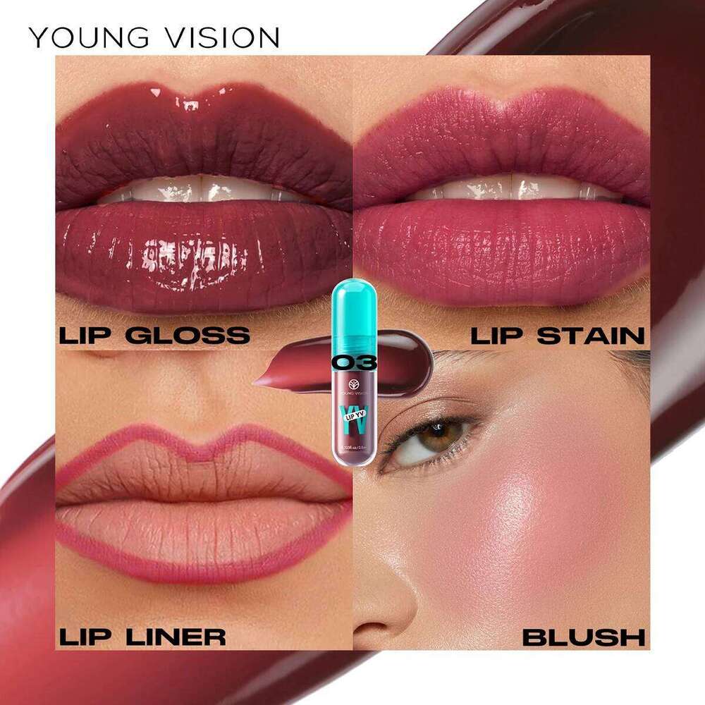 YOUNG VISION 6-Color Avocado Nourishing Glaze: Long-lasting, Vibrant Color, Lightweight and Non-Sticky Lip Gloss. Z260310