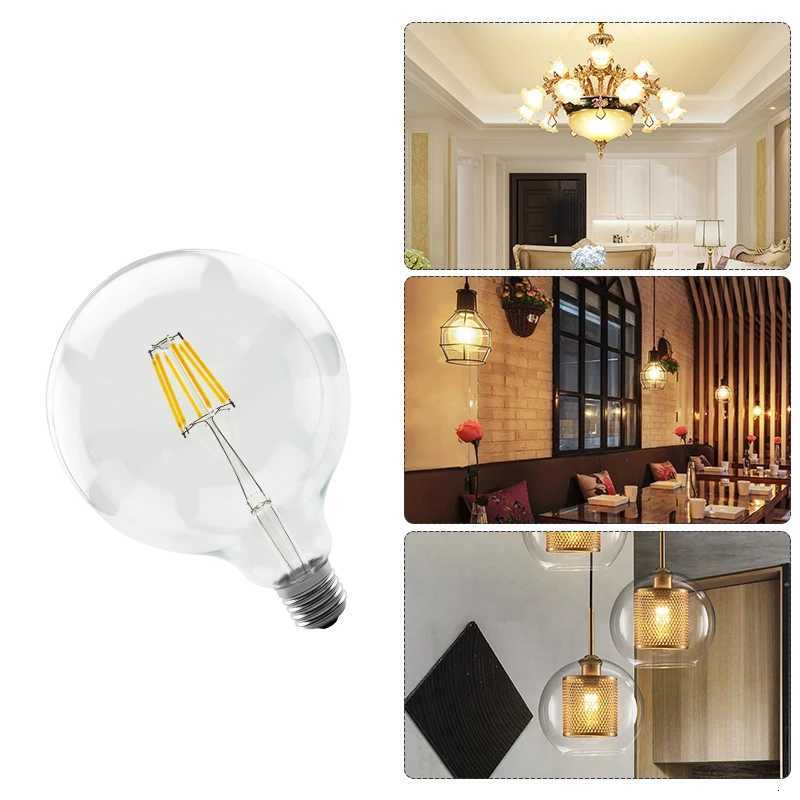 1-4pcs G80 G95 G120 LED Bulb E27 2W 4W 6W 8W AC 220V Energy Saving Global Light Lampada Ampoule Lamp Retro Edison Filament Bulbs H260310