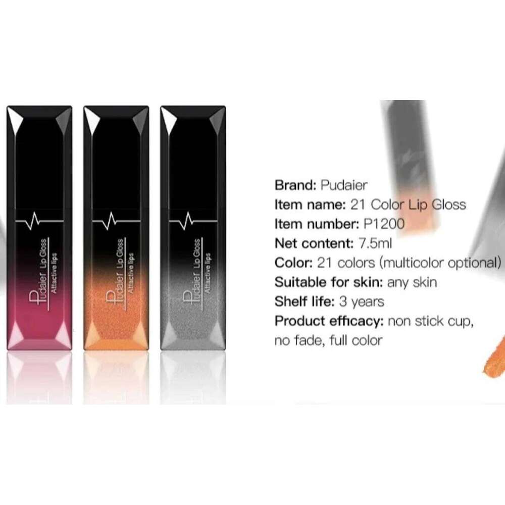 Pudaier 21 Colors Lipstick Cosmetic Waterproof Long Lasting Pigment Velvet lip Brand Sexy Matte Nude Lip stick Z260310