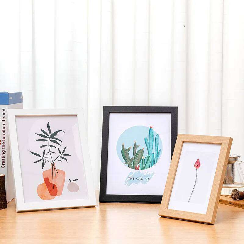 Wood Small Wall Hanging With Plexiglass 9X13 13X18cm wooden Picture Frame For Pictures Photo Decor H260310 - view 7
