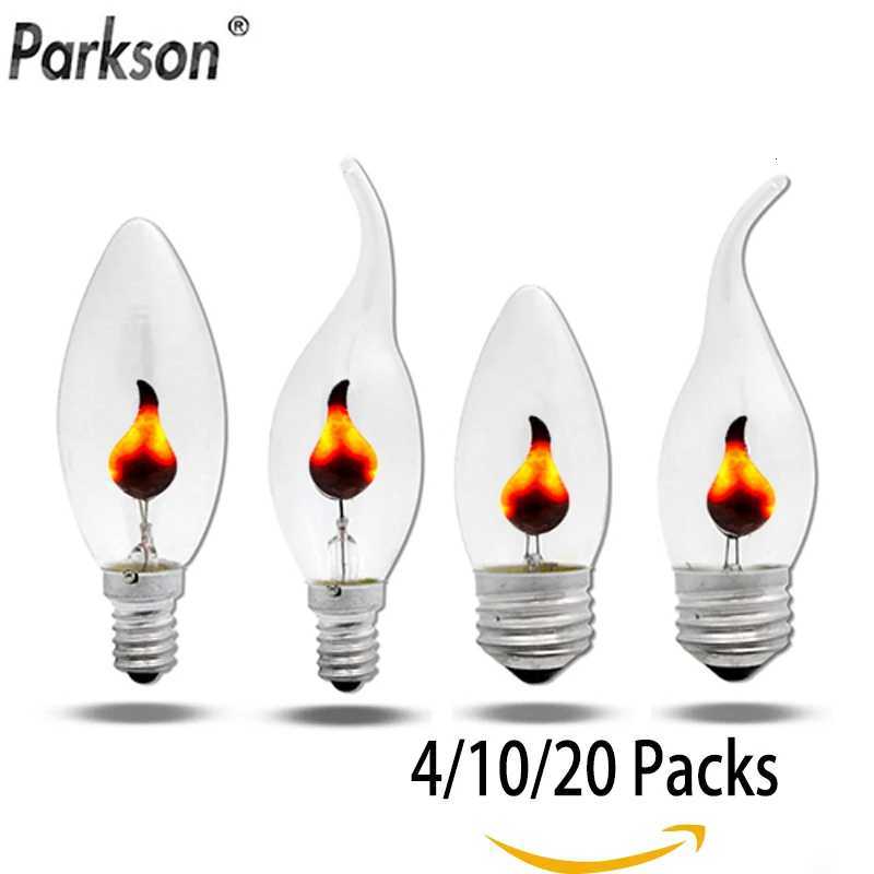 ClearanceEdison Led Candle Light Bulb E14 E27 LED Flame Effect Bulb 3W AC220V Home For Decor Lighting Ampoule Candle BulbConti H260310