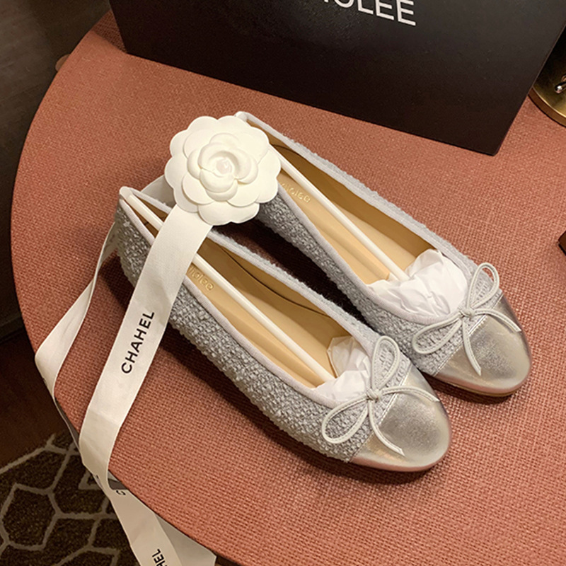 111-3 Huidong Yixinda Classic Return Small Fragrance Bowknot Shallow Mouth Single Shoes Women Flat Shoes Grandma Shoes 240826