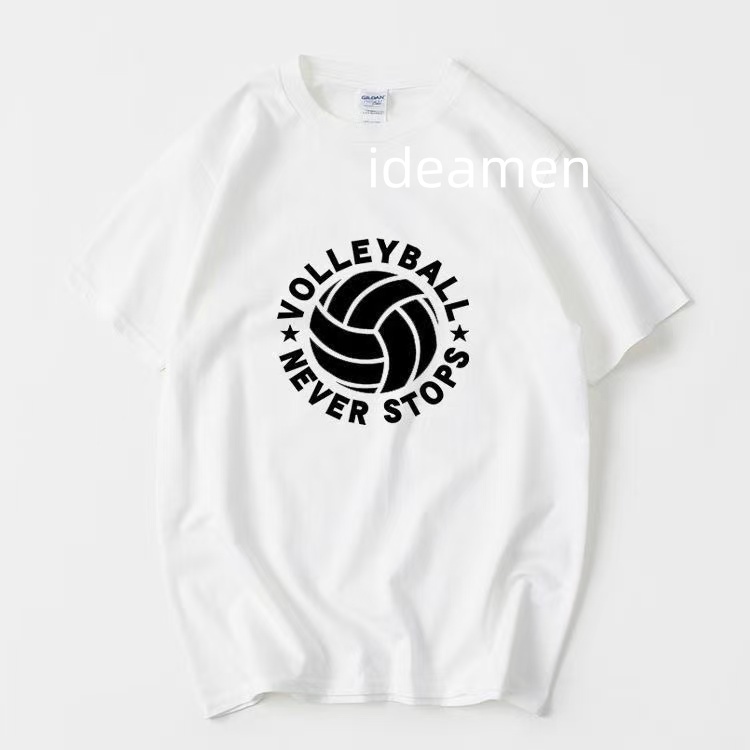 Men Women Gosha Volleyball Printed Casual Designer Tshirts Summer Male Female Crew Neck Short Sleeve Tops Solid Color Tees AAA Discount for in-store purchases