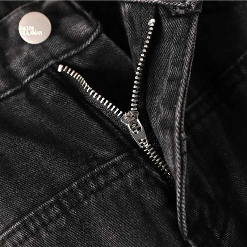 Lady RETRO Casual High Waist Jeans Women Baggy Comfortable Straight Leg Pants Korean Fashion Denim Trousers M260310