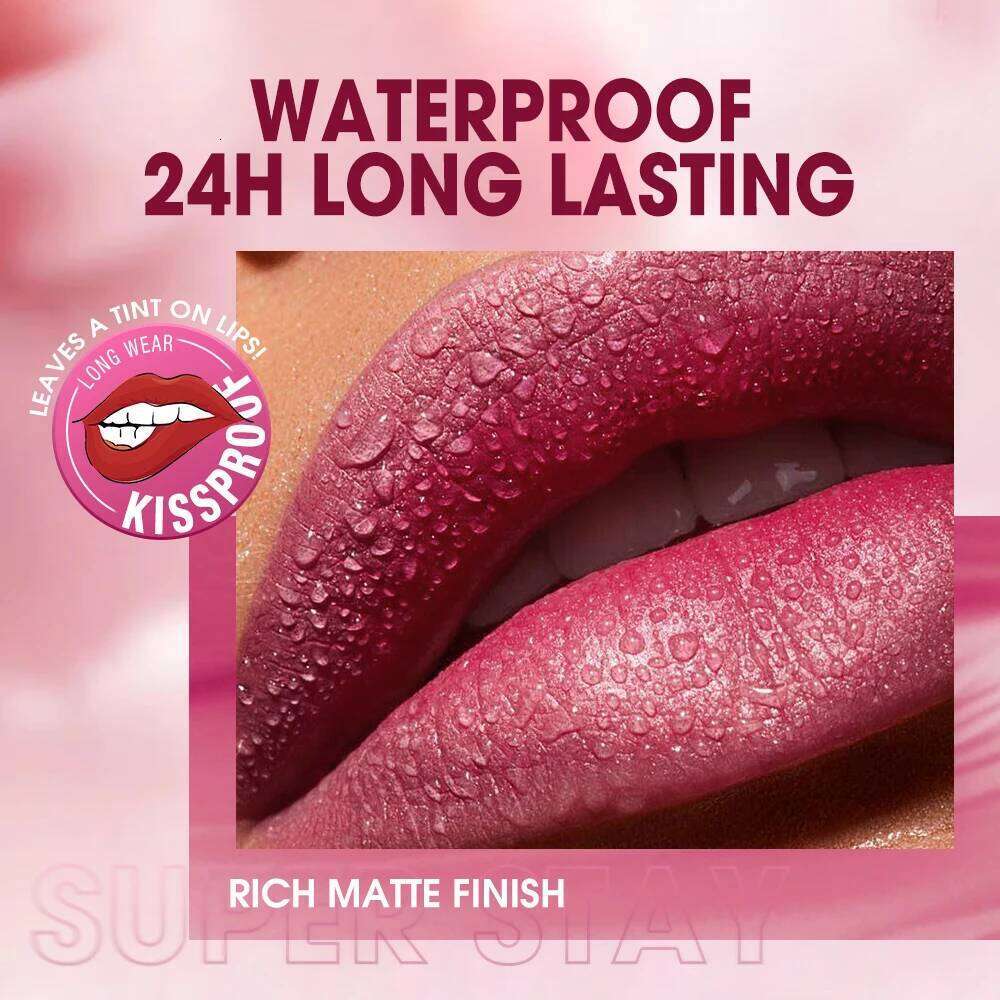 Wholesale O.TWO.O Newest Lipstick Waterproof Makeup gloss Rose Rouge Silk Liptint Matte Sexy Red Lip Stain Liquid Lipgloss Z260310