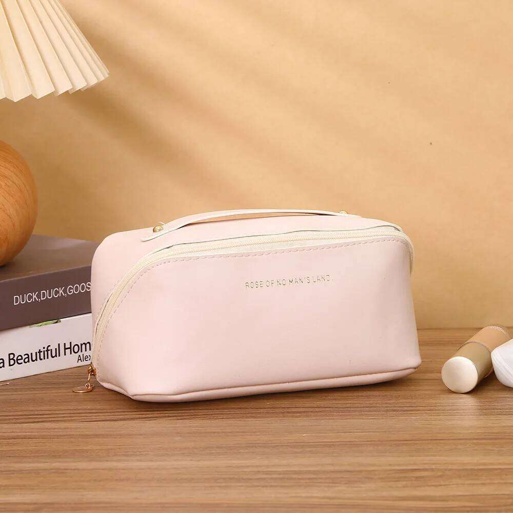 1Pc Travel Bag,Large Capacity Cosmetic Bags for Women,Waterproof Portable Pouch Open Flat Toiletry Pattern Makeup Bag XJ260310