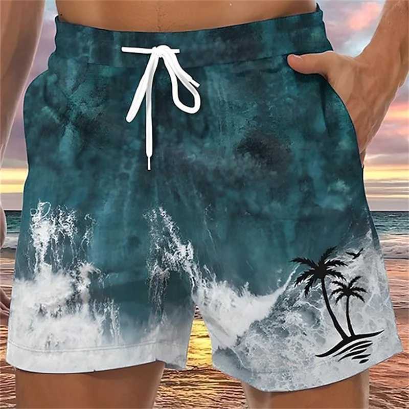 Coconut Tree 3D Print Sports Quick-Dry Breathable Men Kid Outdoor Street Casual Vacation Comfort Parent-child Short Beach Pants N260310