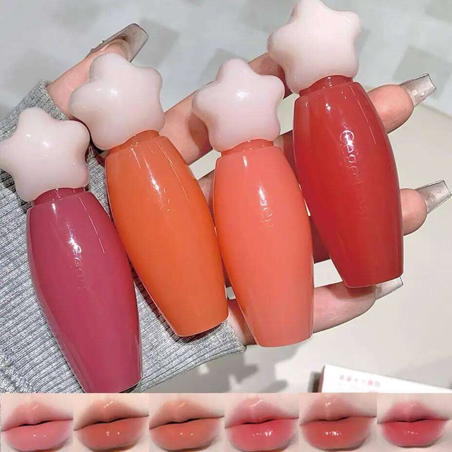 Gege bear Lip Moisturizing Water Gloss Mirror Colored Long-lasting Lipstick Z260310