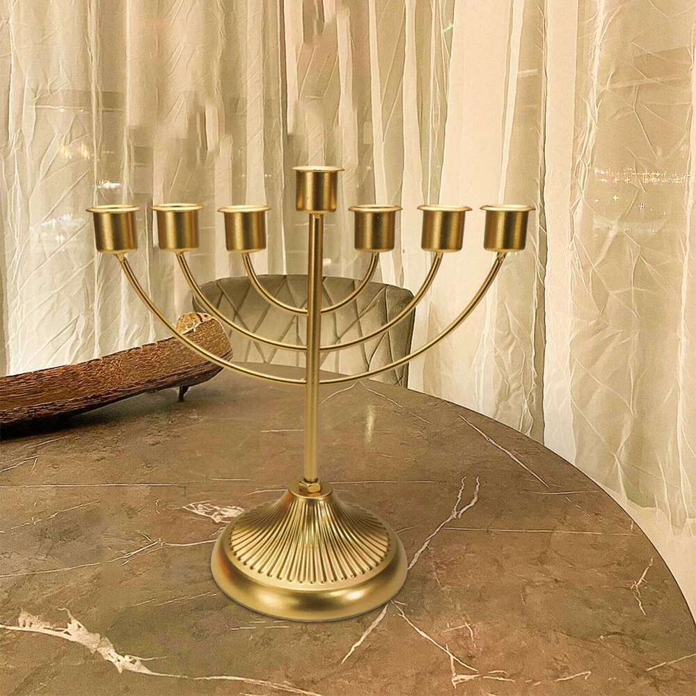 Candlestick Jewish Traditional Candle Holder Candelabra Menorah for Living Room Home Decoration H260310