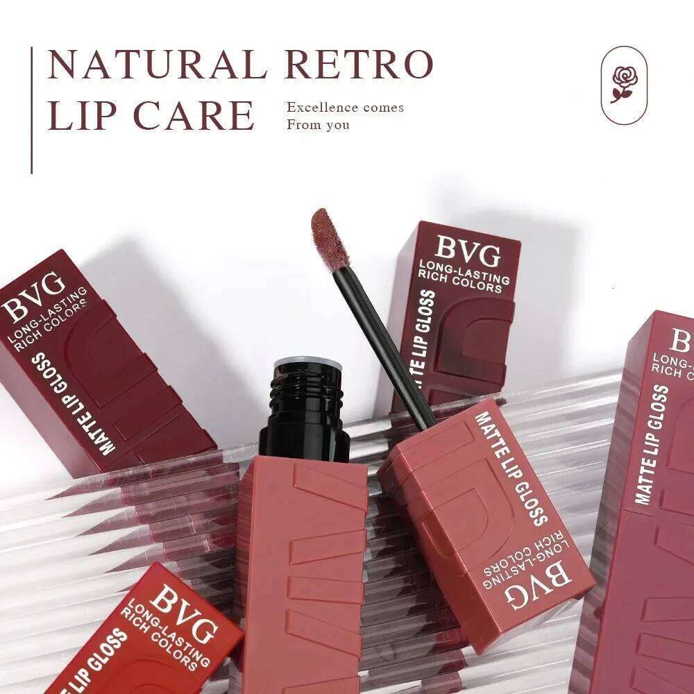 High-End Multi-Color Matte Lip Gloss Long-Lasting Non-Greasy Lipstick Rich Warm Colors Fading Liquid Makeup Z260310