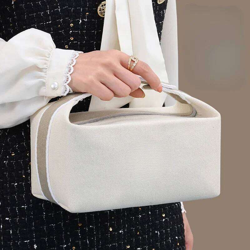 Ladies' Canvas Makeup Portable cosmetic bag New Luxury Cosmetic Organizer Travel Essential Washroom Storage Bag XJ260310