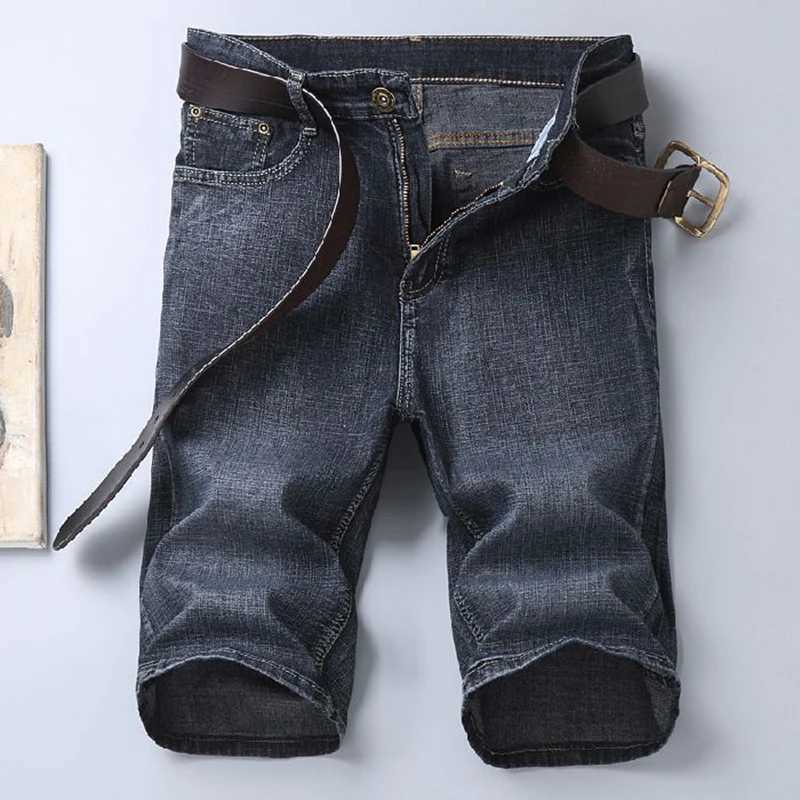 Summer Shorts Jeans Men Denim Pants Stretch Black Fashion Design Mens Jeans Slim Straight Male Short Jeans N260310
