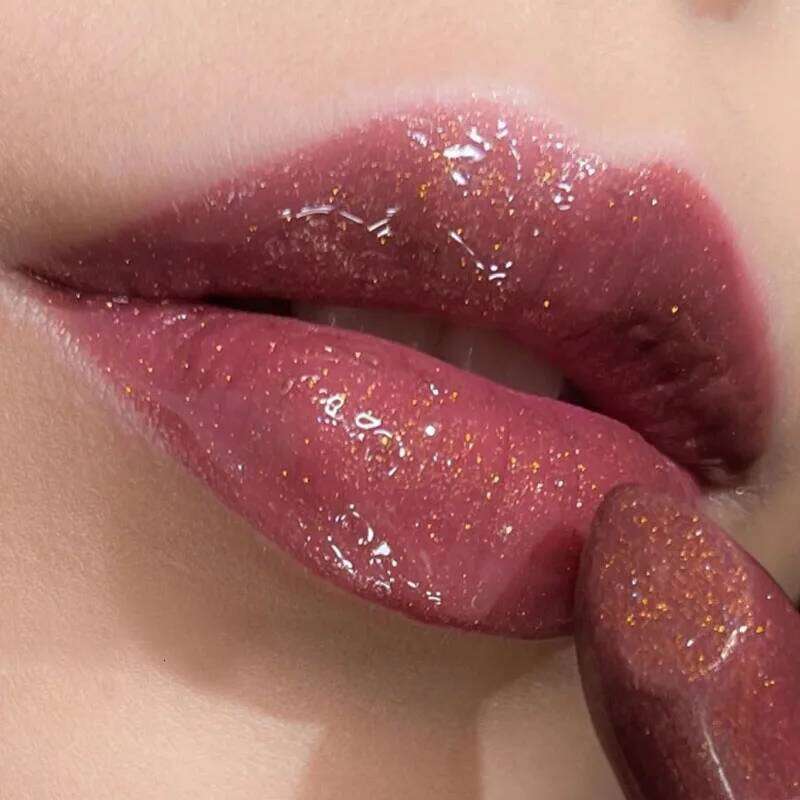 Lasting Glitter Lipstick Waterproof Nude Lips Moisturizing Gloss Pearlescent Shiny Lip Tint Korean Makeup Cosmetics Z260310
