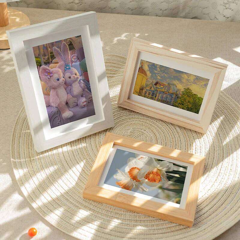 Wooden Wall Hanging 10X15 15X20 20X25 30X40cm A4 Picture Frame Stand For Pictures Photo Decor Commemorative Gift H260310 - view 3