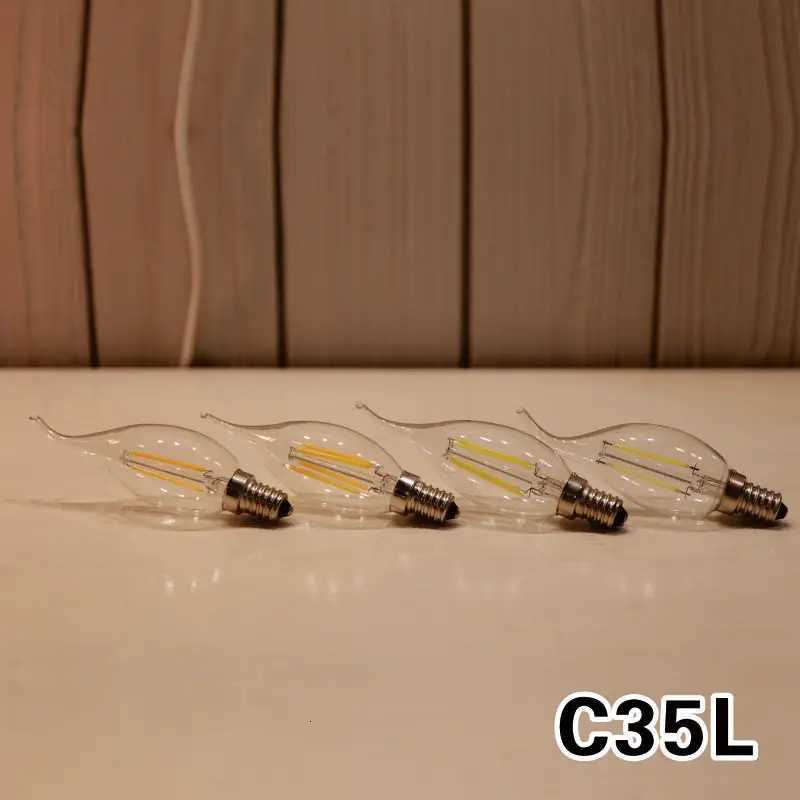 1-24PCS C35 Candle Led Bulb C35L E14 Base 2W 4W 6W 8W Edison Light Bulb 2700K Warm Cold White 6000K Chandelier Replacement Lamp H260310