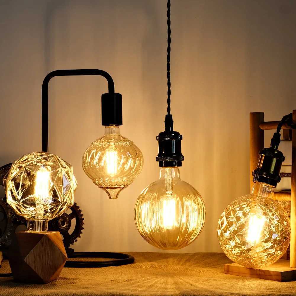1PC Edison Retro LED Bulb E27 Antique LED Filament Lamp 4W Decorative Bulb Amber Glass Antique Lamp 2700K NON Dimmable H260310