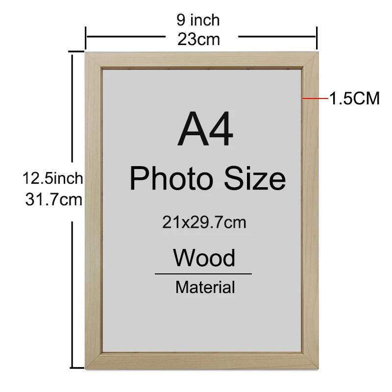 1/2/3pcs Wood Picture A4 8X12in Honors Certificate Document Wooden Photo Frame for Wall Hanging Desktop Disply H260310 - view 6