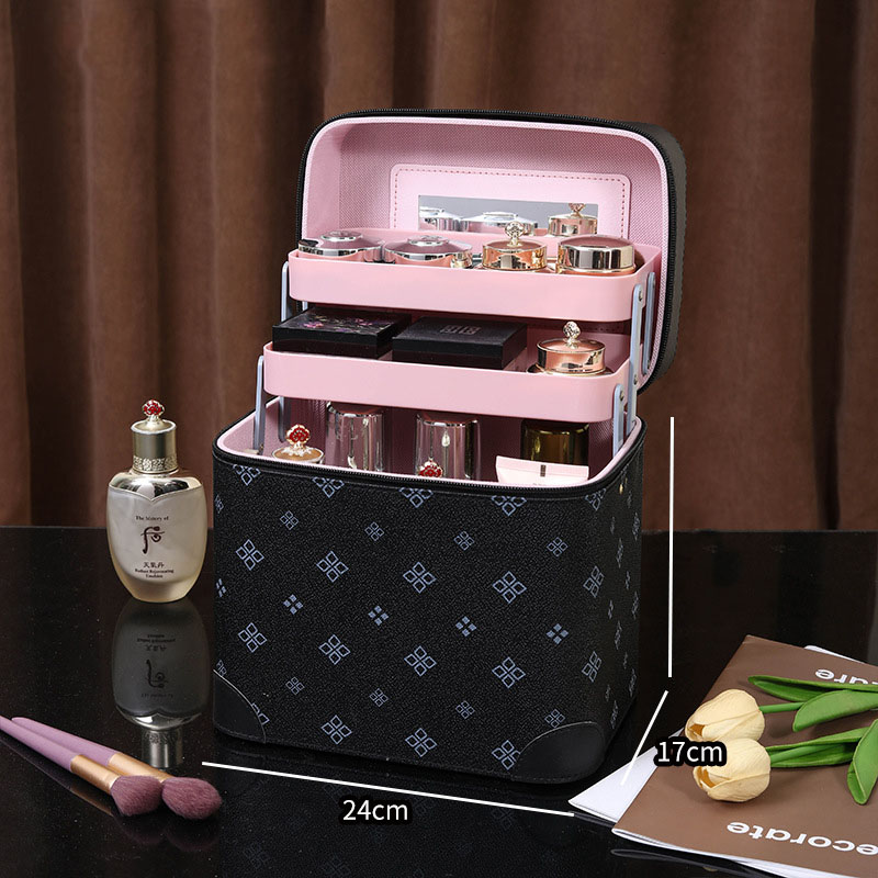 new Free delivery Cosmetic Bags Fashionable and lightweight portable makeup case portable multi-layer storage box